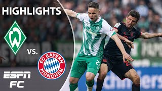 Werder Bremen vs Bayern Munich  Bundesliga highlights  ESPN FC [upl. by Nyad]