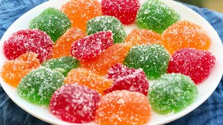 Jujubes recipe  homemade gummy candies recipe  gum drops recipe [upl. by Herzel320]