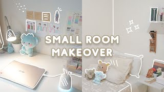 SMALL BEDROOM MAKEOVER 🌱 minimalist on a budget  room tour  Indonesia [upl. by Fish]