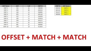 OFFSET  MATCH Function in Excel [upl. by Ddart622]