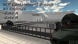 SCP Containment Breach All Endings  138 Read Description [upl. by Novello]