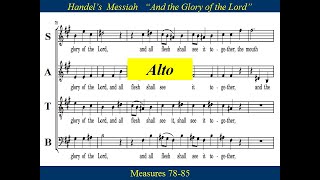 4 Handel Messiah Part 1  And The Glory  Alto [upl. by Niboc]