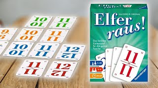 ELFER RAUS  Spielregeln TV Spielanleitung Deutsch  11er raus Ravensburger [upl. by Eadahc500]