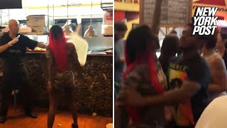 Things get caliente when fight breaks out at Mexican restaurant [upl. by Mathian231]