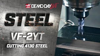 Haas VF2YT Cutting Steel  Demo Day Live Focus Video  Haas Automation Inc [upl. by Nueormahc501]