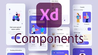 Adobe XD Components Tutorial for Beginners [upl. by Idaf]