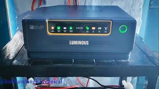 Luminous Solar Hybrid Inverter NXG1400 full review connections amp working  Solar Hybrid UPS 12V [upl. by Francis664]