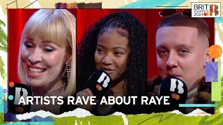 Artists Rave About RAYE  The BRIT Awards 2024 [upl. by Lahcear476]