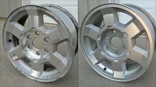 Pitted Aluminum Wheel RestorationPainting  How To  17quot GMC Rims [upl. by Muriah876]