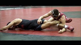 Hodges vs Blanton 2 college wrestlers same weight skills moves style [upl. by Nabalas939]