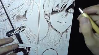 Yusuke Murata Live drawing ONE PUNCH MAN 43 [upl. by Nalat]