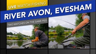 Live Match Fishing River Avon Evesham Two Matches On The Same Peg [upl. by Nomrac]