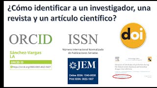 ¿Cómo Identificar 🔎 a un Investigador una Revista y un Artículo Científico SUSCRIBETE 🙏👍🔔 [upl. by Akinert]