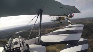 Fokker DrI Flight Rotary Cockpit View [upl. by Bruckner990]