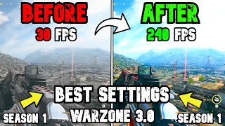 BEST PC Settings for Warzone 3 SEASON 1 Optimize FPS amp Visibility [upl. by Sukin199]