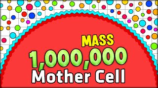 WORLD RECORD 1000000 MILLION MASS TO A SPAWNER CELL IN AGARIO ADDICTIVE GAME  AGARIO 40 [upl. by Nosille]