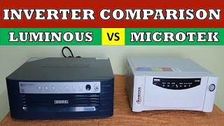 Luminous vs Microtek Inverter Comparison  Which one is Better [upl. by Ddat]