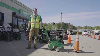 How to Use an Electric Dual Disc Concrete Grinder  Sunbelt Rentals [upl. by Meesaw]