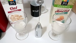 Oat Milk vs Almond Milk part 2 Frothing Test [upl. by Range993]