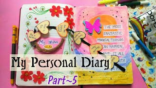 My Personal Diary Part5  Simple way to decorate Diary Pages  Journal Writing  Bullet Journal [upl. by Oliric872]