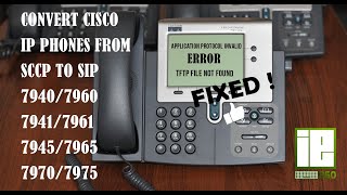 How to convert CISCO PHONE 7940794179607961 from SCCP TO SIP using elastic server [upl. by Louanna]