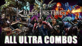 Killer Instinct All Ultra Combos Season 1 2 and 3 Plus Bonus Characters [upl. by Ynohtnaed505]