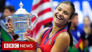 Britains Emma Raducanu wins US Open Tennis Championship aged 18  BBC News [upl. by Itsuj111]