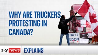 Why are truckers in Canada protesting [upl. by Llezniuq118]