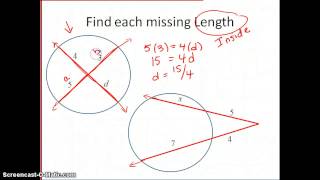 Finding Segments Lengths in Circles [upl. by Evelinn906]