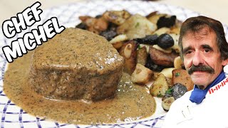 filet de boeuf sauce périgourdine avec pommes de terre sarladaises [upl. by Tavy]