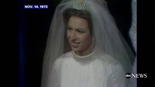 Princess Annes wedding to Captain Mark Phillips  ABC News coverage [upl. by Rani452]