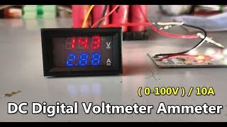 Digital Voltmeter Ammeter DC 0100V 10A Module  POWER GEN [upl. by Mcgrody]