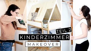 EXTREME KINDERZIMMER MAKEOVER XXL Hochbett Upcycling amp alten Schrank aufmöbeln [upl. by Marget]