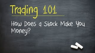 Trading 101 How Does a Stock Make You Money [upl. by Laerdna]