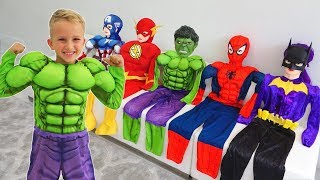 Vlad turns into a superheroes  Compilation video for children [upl. by Aisinoid]