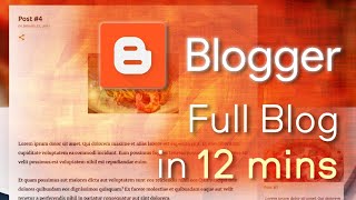 Blogger  Tutorial for Beginners in 12 MINUTES  FULL GUIDE [upl. by Roux882]