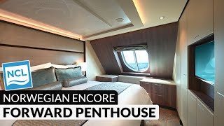 Norwegian Encore  Haven ForwardFacing Penthouse with Balcony Full Tour amp Review 4K  Category HG [upl. by Wandy559]