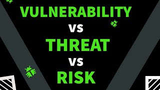 Vulnerability vs Threat vs Risk  What is Vulnerability  What is Threat  What is Risk [upl. by Lugar5]