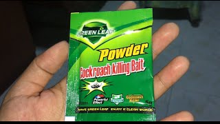 GreenLeaf Powder Cockroach Killing Bait Roach Insect Killer unboxing and review 2021  MAE CAN [upl. by Sessilu]