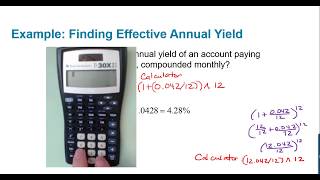 Financial Math Effective Annual Yield [upl. by Ceil]