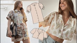 DIY  Button Up Dress or Shirt Self Drafting Process [upl. by Einahpad]