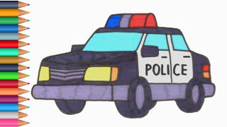 Deseneaza o Masina de Politie  desene DIY pentru copii [upl. by Farlie]