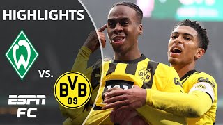 Werder Bremen vs Borussia Dortmund  Bundesliga Highlights  ESPN FC [upl. by Zetrauq]