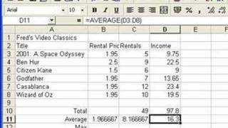 Microsoft Excel Tutorial for Beginners 4  Functions Formulas [upl. by Hiltan]