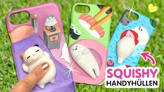 DIY SQUISHY Handyhülle 💕📱 Einfach Basteln iPhone  Android 😍 Schnelle Anleitung Deutsch  German [upl. by Madalena]