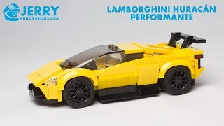 LEGO Lamborghini Huracán Performante instructions MOC 88 [upl. by Ydnew]