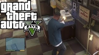 ★ GTA 5  How to Rob Any Store Easy Money [upl. by Scharaga]