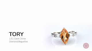 Unique Marquise Engagement Ring in Citrine  Tory [upl. by Maleki]