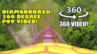 Diamondback Roller Coaster 360 Degree POV Kings Island Ohio [upl. by Trainor97]