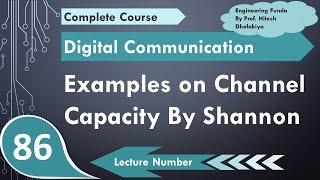 Example on Channel Capacity by ShannonHartley in Digital Communication by Engineering Funda [upl. by Asiled]